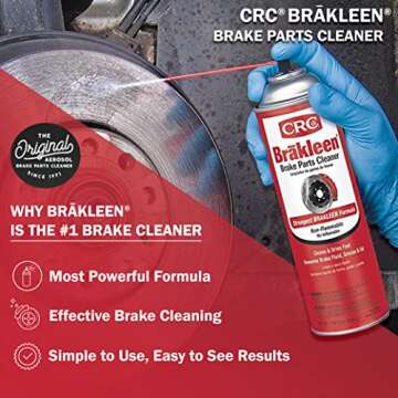 CRC BRAKLEEN Brake Parts Cleaner - Non-Flammable -1lb 3 Oz (05089)