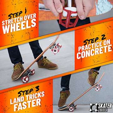 Skater Trainers get Skateboard Tricks - Coolest Stocking Stuffers for Teens Boys Gift Ideas Ages 14 and up 12-14-16 11 10 2024 Gamer Cool Wheels Tech Deck Tool Ramp Boy Teenage (4 Red)