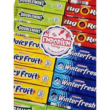 Double Mint, Spearmint, Juicy Fruit, Big Red, Winterfresh Chewing Gum - 4 Packs of Each - Fresh Variety Assortment 20 Total Packs of Gum