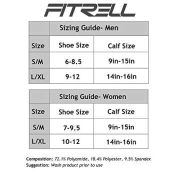 FITRELL 3 Pairs Compression Socks for Women and Men 20-30mmHg- Support Socks for Travel, Running, Nurse, Knee High Socks, BLACK+WHITE+GREY S/M