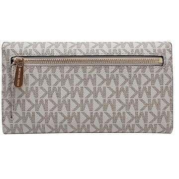 Michael Kors Large Trifold Leather Wallet - Vanilla