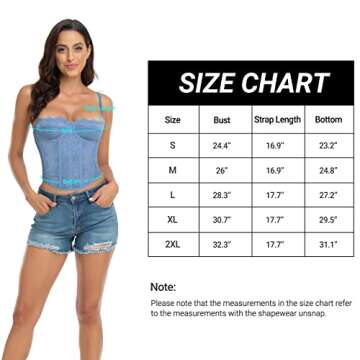 Raxnode Lace Bustier Corset Tops for Women - Sexy Going Out Party Club Top with Buckle