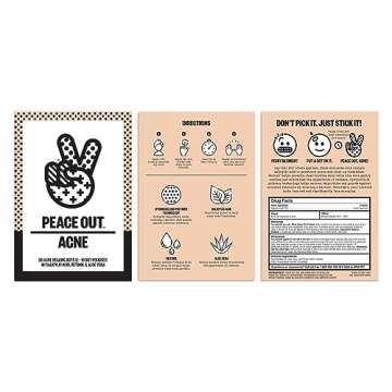 Peace Out Skincare Acne Dots, Hydrocolloid Pimple Patches Help Clear Blemishes Overnight, Award Winning Fast Acting Anti-Acne Solution (20 dots)