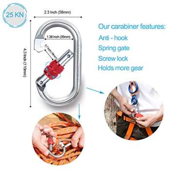 Climbing Rope, 32ft/65ft/98ft/165ft/230ft High Strength Outdoor Safety Static Rock Climbing Rope, Escape Rope, Rappelling Rope, Fire Rescue Parachute Rope (Blcak 8mm, 32FT(10M))