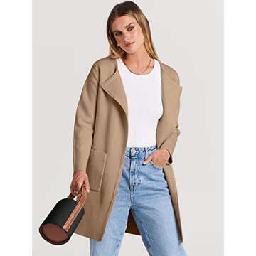 ANRABESS Women's Open Front Cardigan for Fall 2024