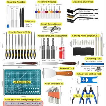 3D Printer Tool Kit, Mintion 82 Pcs 3D Printer Accessories Kit with Nozzle Cleaning Kit, Removable Screwdriver Kit, Deburring, Removal Tools, 3D Printer Tools for Bambu Lab, Ender 3, Neptune 4, Kobra