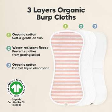 Organic Burp Cloths for Baby Boys and Girls