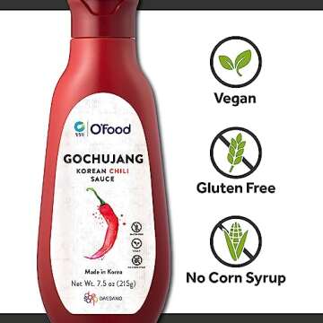 Chung Jung One O'Food Gochujang Korean Chili Sauce, Medium Hot Sauce, 7.50 oz. (Pack of 2)