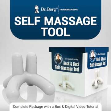 Dr. Berg Body, Neck & Back Self-Massage Tool - Comes with an Instructions Manual & Access to How-to Online Videos