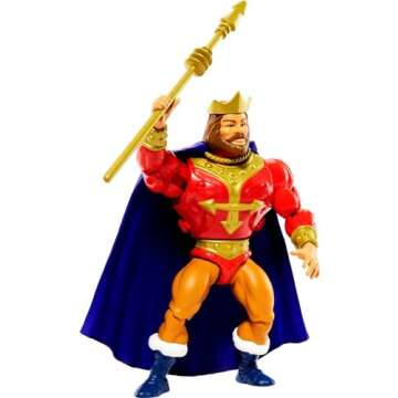 Masters of the Universe Origins King Rando 5.5-in Action Figures, Battle Figures for Storytelling Play and Display, Gift for 6 to 10-Year-Olds and Adult Collectors