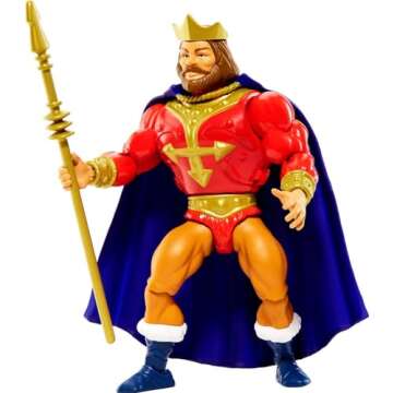 Masters of the Universe Origins King Rando 5.5-in Action Figures, Battle Figures for Storytelling Play and Display, Gift for 6 to 10-Year-Olds and Adult Collectors