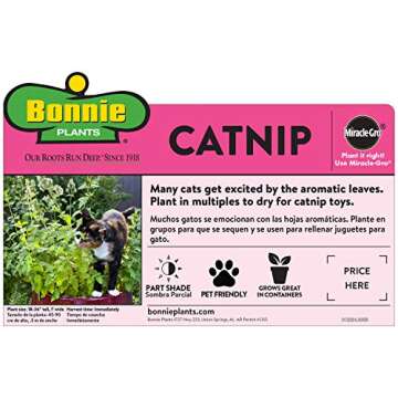 Bonnie Plants Pet Friendly Garden Plants (4-Pack), Live Plants, Cat & Dog Friendly Herbs, Catnip, Pet Grass, Sweet Mint & Oregano