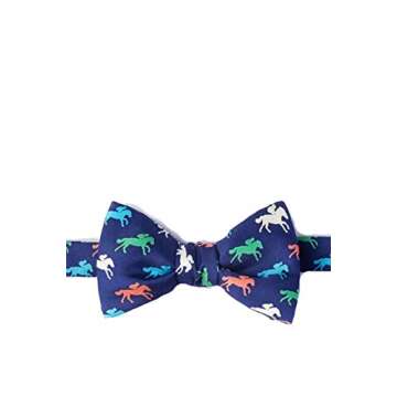 Men's 100% Silk Photo Finish Horse Race Racing Kentucky Derby Bow Tie (Multi Color)