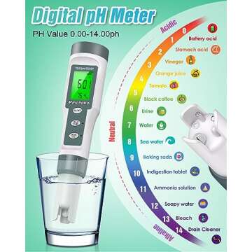 High Accuracy 3 in 1 Digital pH/TDS Meter