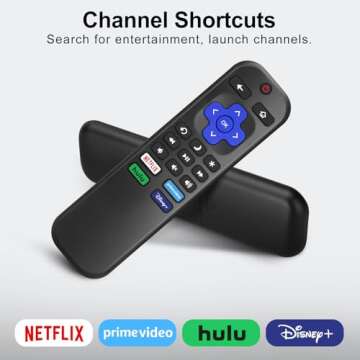 Replacement for Roku-TV-Remote-Control Compatible for TCL Roku/Hisense Roku/Onn Roku Smart TVs(Not for Stick and Box)