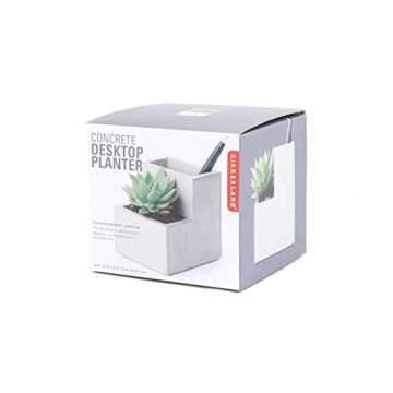 Kikkerland Small Concrete Desktop Planter PL02-S