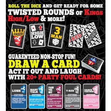 DRINK-A-PALOOZA Drinking Games for Adults - Competitive Board Game for Parties, 21st Birthdays, and Game Nights; Features Drinking Card Games, Beer Pong, and Couples Games – The Perfect Novelty Gift