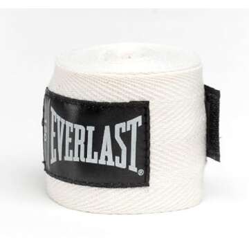 Everlast Boxing Handwraps, Machine Washable Speedbag Training and Martial Arts Hand Wrap, Red,White,Black