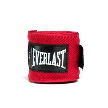 Everlast Boxing Handwraps, Machine Washable Speedbag Training and Martial Arts Hand Wrap, Red,White,Black