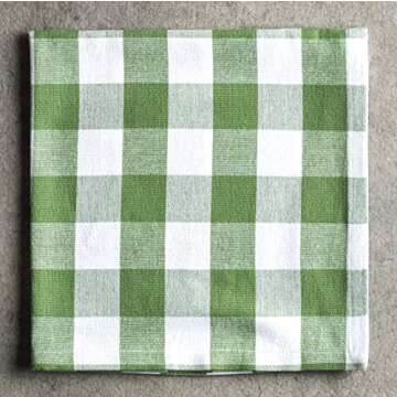 Maison d' Hermine Napkin 100% Cotton 18 Inch x 18 Inch Dinner Napkins, Decorative Washable Cloth Napkin Set of 6 for Dining, Buffet Parties & Camping, Rosmalen - English Ivy