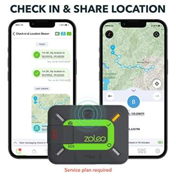 ZOLEO Satellite Communicator – Two-Way Global SMS Text Messenger & Email, Emergency SOS Alerting, Check-in & GPS Location – Android iOS Smartphone Accessory