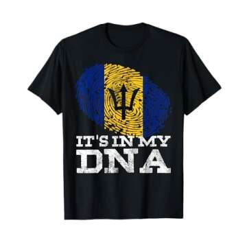 It's In My DNA Barbados Barbadian Graphic Bajan Flag T-Shirt