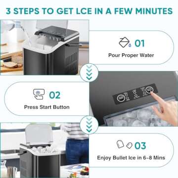 Self Cleaning Portable Ice Maker for Home Use