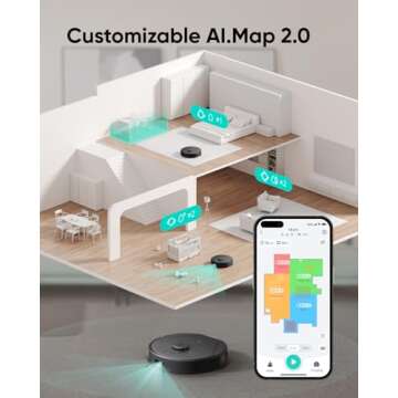 eufy X8 Pro Robot Vacuum Self-Empty Station, Twin-Turbine 2X 4,000 Pa Suction, 45 Days Hands-Free Cleaning iPath Laser, Pet Hair Deep Clean on Carpet, Smart Cleaner for Home with Pets