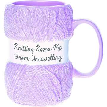 Cute Knitting Keeps Me From Unraveling Mug Gift