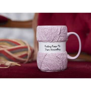 Cute Knitting Keeps Me From Unraveling Mug Gift