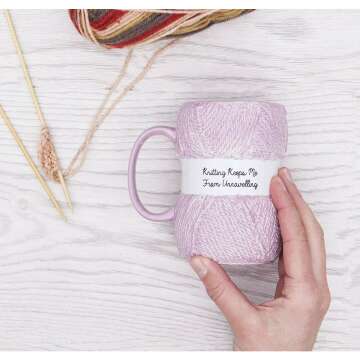 Cute Knitting Keeps Me From Unraveling Mug Gift