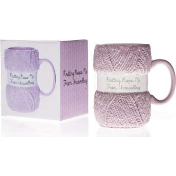 Cute Knitting Keeps Me From Unraveling Mug Gift