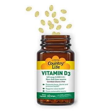 COUNTRY LIFE Vitamin D3 5000 IU, 60 CT