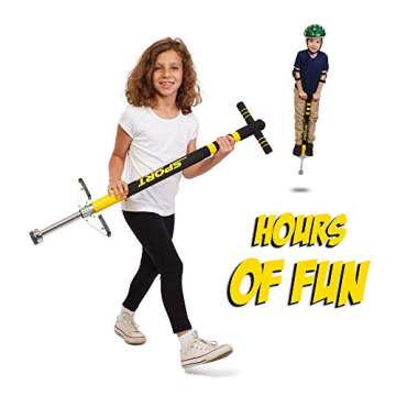 New Bounce Pogo Stick for Kids - Pogo Sticks, 40 to 80 Lbs - Sport Edition, Quality, Easy Grip, PogoStick for Hours of Wholesome Fun