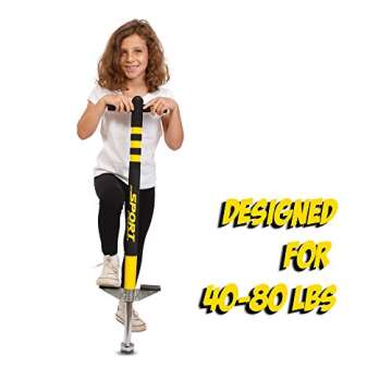 New Bounce Pogo Stick for Kids - Pogo Sticks, 40 to 80 Lbs - Sport Edition, Quality, Easy Grip, PogoStick for Hours of Wholesome Fun