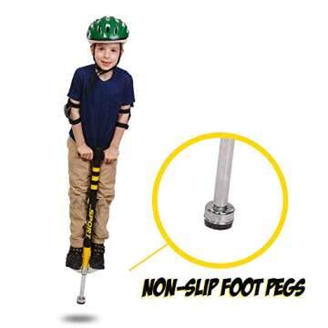 New Bounce Pogo Stick for Kids - Pogo Sticks, 40 to 80 Lbs - Sport Edition, Quality, Easy Grip, PogoStick for Hours of Wholesome Fun