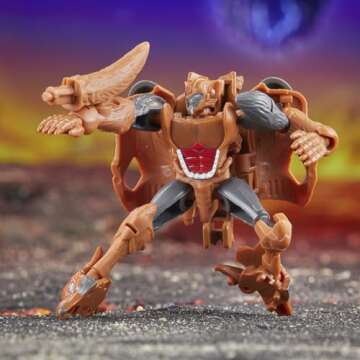 Transformers Legacy United Core Class Beast Wars II Universe Tasmania Kid, 3.5-inch Converting Action Figure, 8+