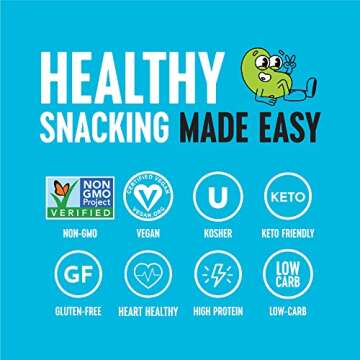 The Only Bean Crunchy Roasted Edamame - Healthy Snacks for Adults and Kids (Variety Pack), Low Calorie & Carb Keto Snack Food, Vegan Gluten Free High Protein Snacks (11g), Office Snack, 0.9oz 24 pack