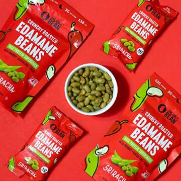 The Only Bean Crunchy Roasted Edamame - Healthy Snacks for Adults and Kids (Variety Pack), Low Calorie & Carb Keto Snack Food, Vegan Gluten Free High Protein Snacks (11g), Office Snack, 0.9oz 24 pack