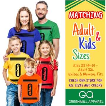 Crayon Halloween Costume T Shirt for Fun Group Costumes