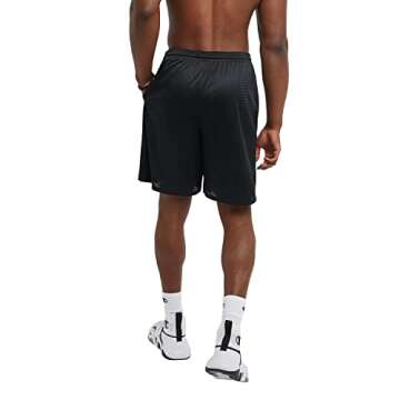 Champion mens 9" Shorts, Mesh Shorts, 9", Mesh Basketball Shorts, Mesh Gym athletic shorts, Black-407q88, X-Large US