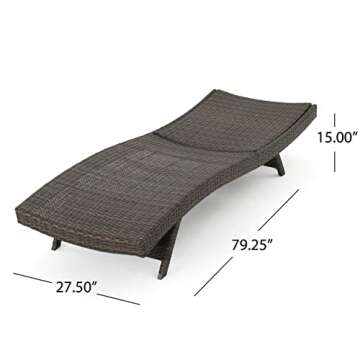 Christopher Knight Home Thira Outdoor Wicker Chaise Lounges with Aluminum Frame, 2-Pcs Set, Mix Mocha