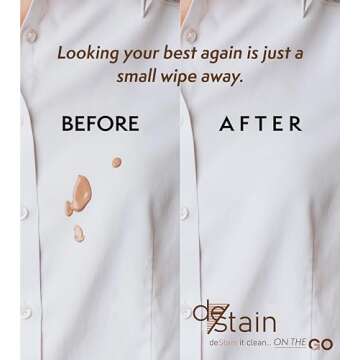 deStain Wipes | On The Go | Instant Clothes Stain Removal | Innovative Technology | Environmentally Friendly | 2 x 10 Wipes