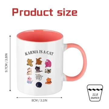 Sincerez Coffee Mug Merch for Music,Musician Tea Cup for Woman,Music Lovers Gifts for Fans (karma)