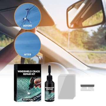 Windshield Crack Repair Kit, 2025 New Cracks Gone Glass Repair Kit, Upgrade Car Windshield Crack Repair Fluid for Chips and Cracks, Glass Crack Repair Liquid for Automotive Windscreen Tool (2 Set)