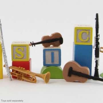 Safari Ltd Musical Instruments TOOB - Figurines: Trombone, Flute, Saxophone, Guitar, Violin, Horn, Trumpet, Clarinet - Educational Toys for Boys, Girls & Kids Ages 3+