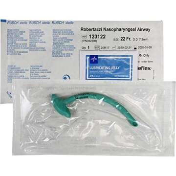 Rescue Essentials Naso Airway Kit – Medical Nasopharyngeal Management – Emergency First Aid Nasal Kit with Lubricant – 6 Pack