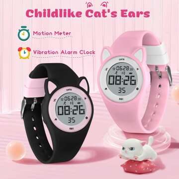 Kids Digital Sports Watch with Pedometer & Alarm