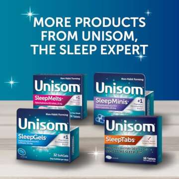 Unisom SleepTabs, Nighttime Sleep-aid, Doxylamine Succinate, 80 Tablets