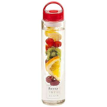 Infusion Fruit Infuser Water Bottle - BPA Free Insulated Water Bottle, Reusable Water Bottle with Fruit Infuser, Easy-to-Clean Gym Accessories for Women, Sports Water Bottle, Savvy Outdoors